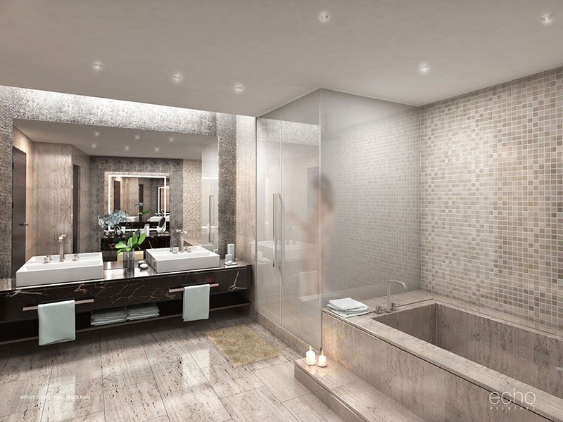 ECHO Aventura, New Luxury Waterfront Residences - Master Bathroom